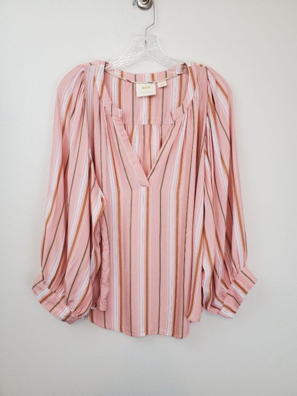 Maeve by Anthropologie Brenda striped balloon sleeve blouse